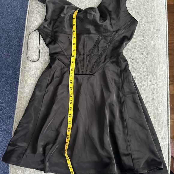 Urban Outfitters Black UO Helena Satin Corset  Slip Mini Dress Size M - Picture 16 of 16